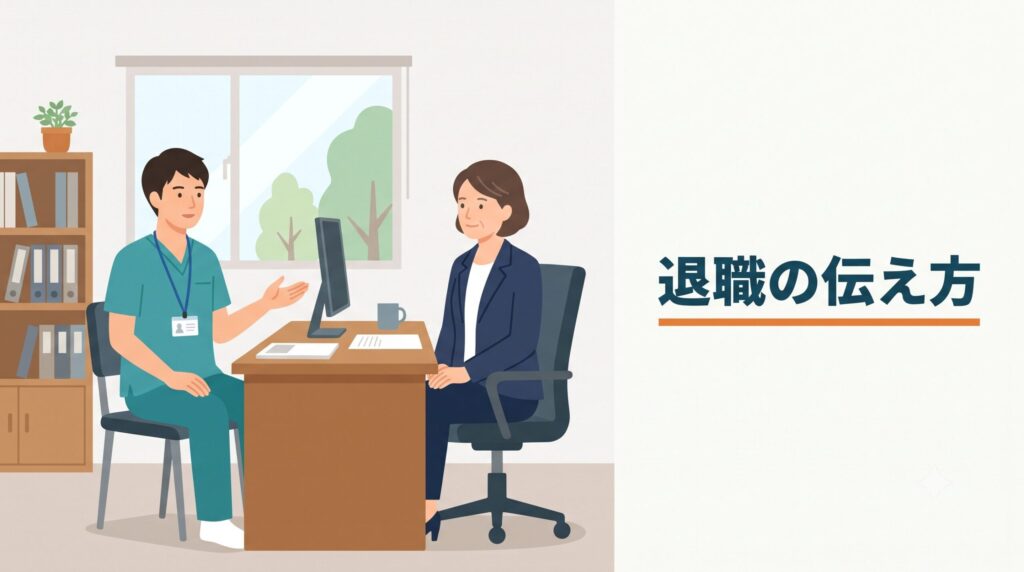 放射線技師が退職を上司に伝える場面のイメージ
